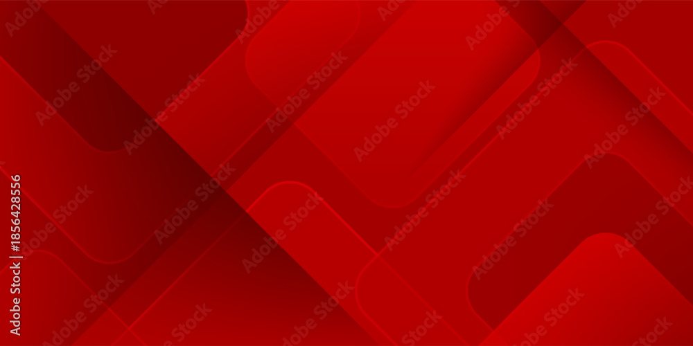 Fototapeta premium Modern red abstract background with layered rounded geometric shapes and smooth gradient tones, minimalist contemporary design ideal for business presentations, branding, posters, banners, websites.