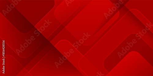 Modern red abstract background with layered rounded geometric shapes and smooth gradient tones, minimalist contemporary design ideal for business presentations, branding, posters, banners, websites.