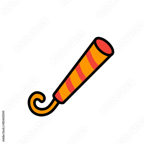 Party Horn Color Icon Vector Isolated