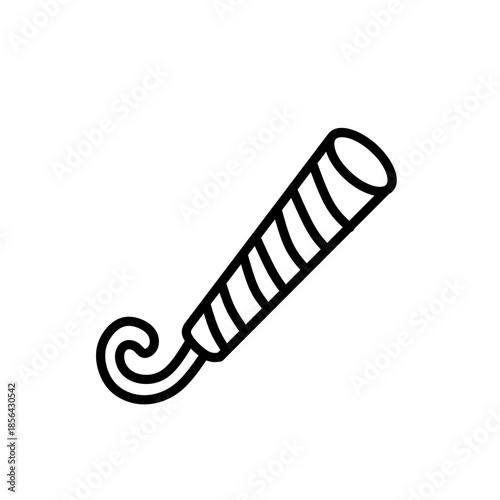Party Horn Outline Icon Vector Isolated