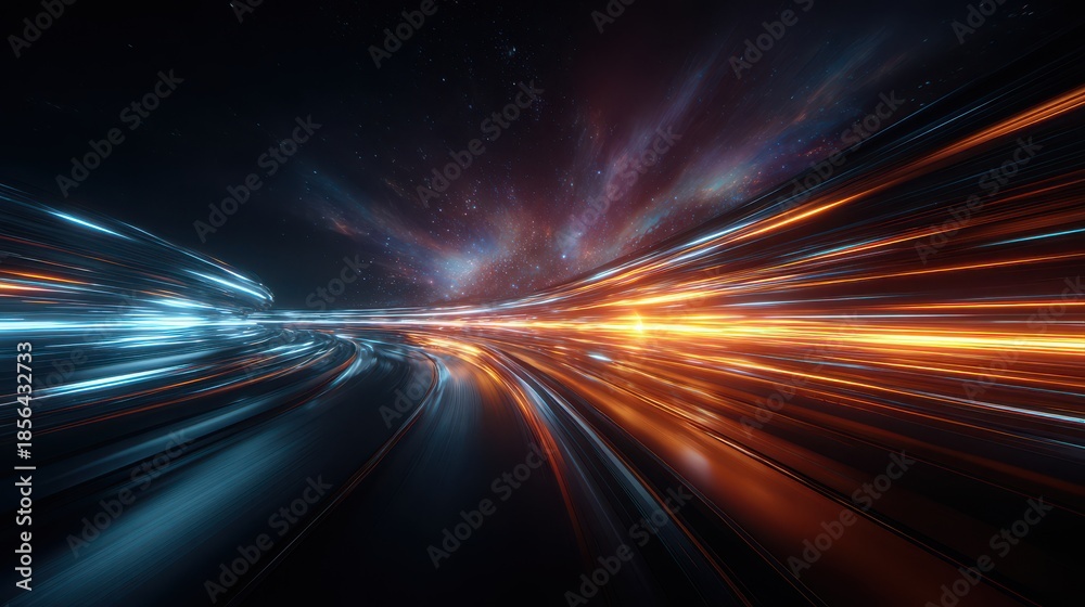 Obraz premium Journey through cosmic time