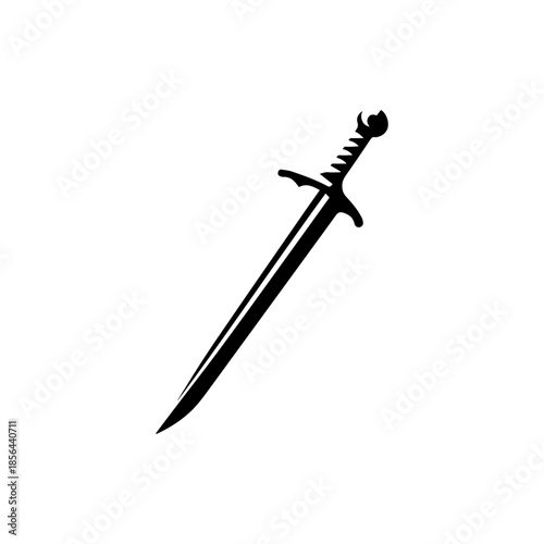 "Crystal Sword Vector Illustration"