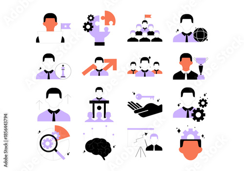 Business Leadership Icon Element