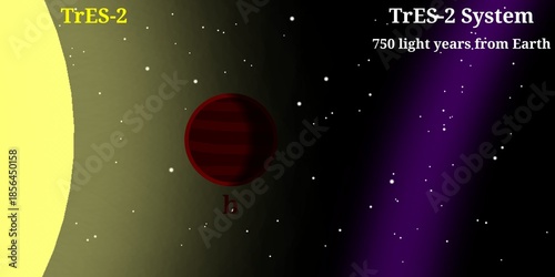 TrES-2 Planetary System Illustration (Has The Darkest Known Exoplanet Named TrES-2B) – Scientific Infographic