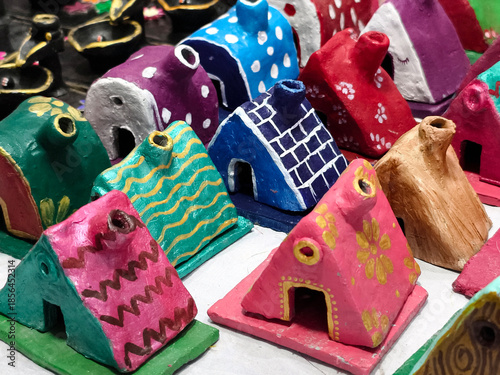 Beautiful Hand crafted colorful decorative items, The craft of each state in India reflect the influence of different empires.