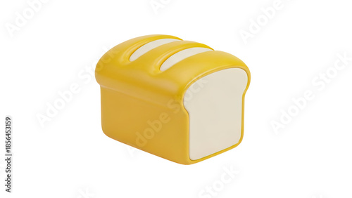 Stylized Loaf of Bread Icon on transparent background
