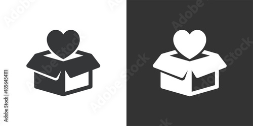 Donation Package icon. Solid glyph series icon