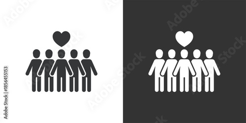 Community and Social Care icon. Solid glyph series icon