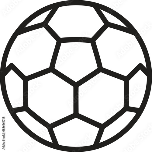 Soccer Ball Line Icon. Football, Sport, Game, Match, Athletic Outline Vector Illustration