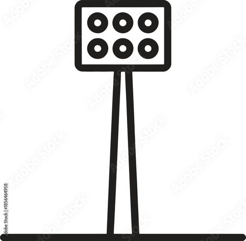 Stadium Floodlight Line Icon. Sport, Lighting, Arena Outline Vector Illustration