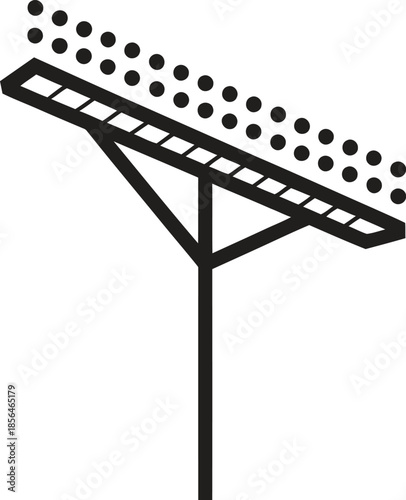 Stadium Floodlight Line Icon. Sport, Lighting, Arena Outline Vector Illustration