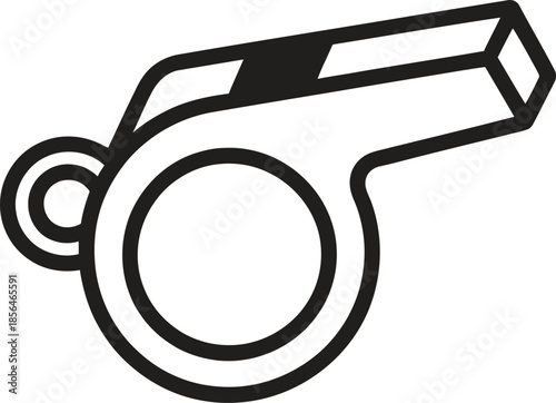 Whistle Line Icon. Referee, Alert, Sport Outline Vector Illustration