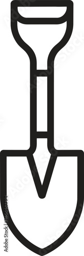 Spade Line Icon. Gardening, Tool, Agriculture, Dig Outline Vector Illustration