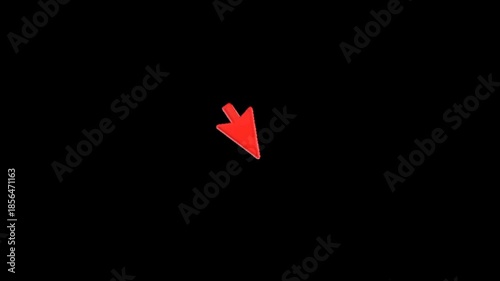 A red 3D arrow pointing right with white pulsing effect lines on a black background to draw attention.
Keywords: arrow, red, right, direction, indicator, pulse, glow, signal, symbol, icon, pointer, ne
