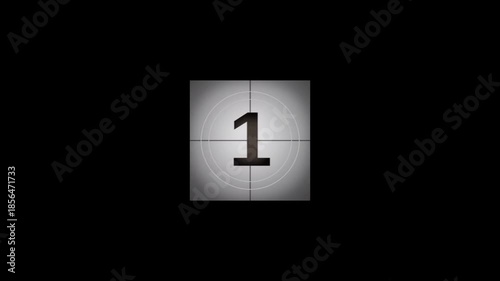 : A vintage-style black and white film countdown starting from number five, perfect for movie intros.
Keywords: countdown, film, movie, cinema, vintage, retro, classic, black and white, five, numbers,