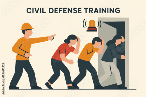 Civil Defense Training Illustration