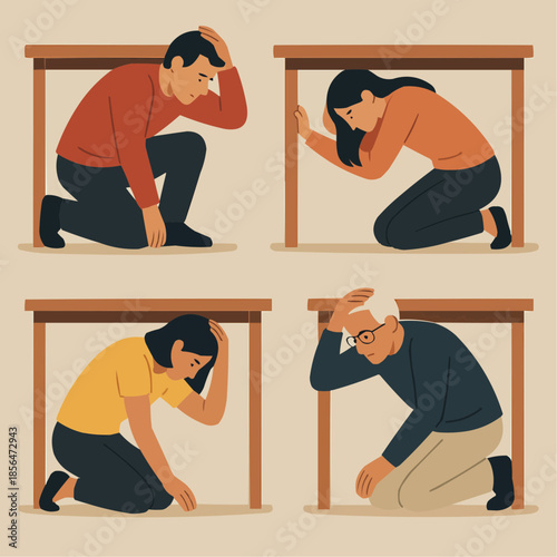 Earthquake Drill Civil Defense Training