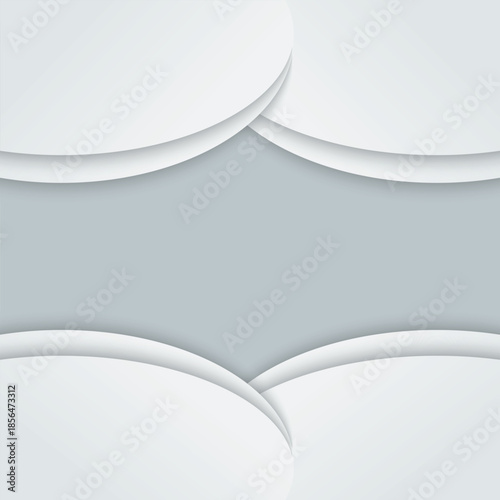 A white paper background with shadows. Curved lines on a gray background, shadow overlays, and volume create a modern textured pattern