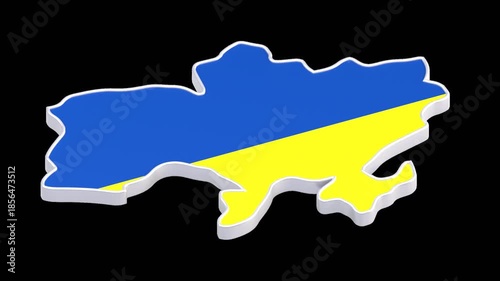 3D Ukraine Map | Alpha Channel