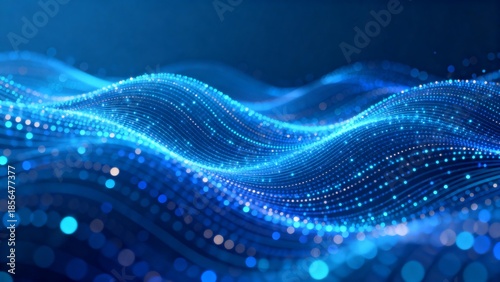 Blue glowing wave pattern