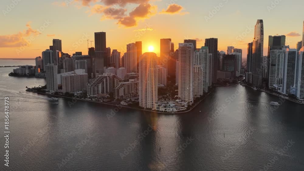 custom made wallpaper toronto digitalSunset Skyline At Miami In Florida United States. Sunset City. Stunning Biscayne Bay. Downtown District. Sunset Skyline At Miami In Florida United States. Highrise Buildings.