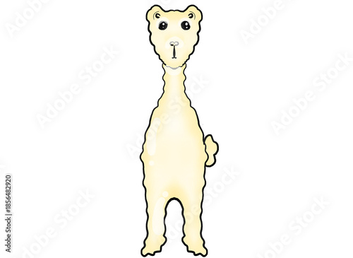 Cute Alpaca Balloon Cartoon 2d illustrated