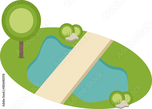 3D Isometric City Traffic and Street Element