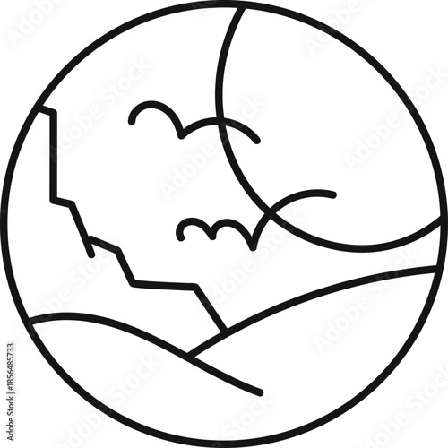 Monoline Badge Design Collection Element