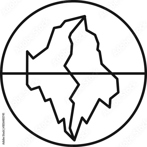 Monoline Badge Design Collection Element