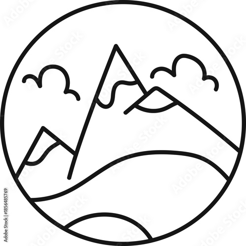 Monoline Badge Design Collection Element