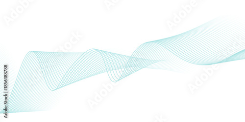 Abstract blue wave vector banner template