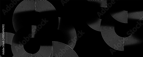 Abstract black vector background with stripes. Abstract black gradient background. Shiny black texture. Vector illustration
