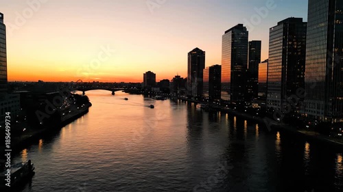 Wallpaper Mural City river sunset Torontodigital.ca