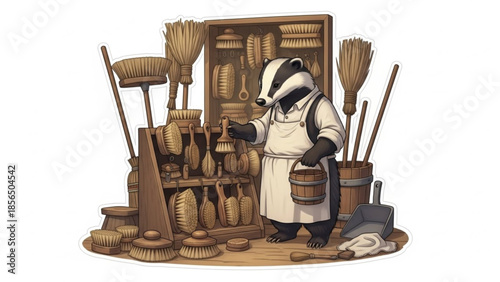 Badger Merchant Selling Vintage Brushes