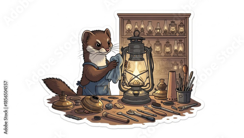 Civet Restoring Antique Oil Lamps