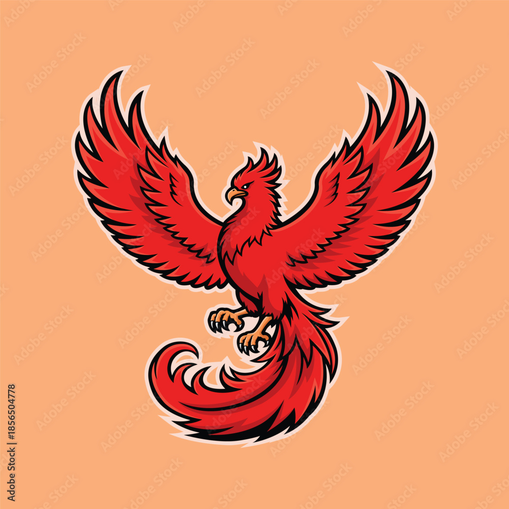 Obraz premium phoenix masccot logo vector design template modern style