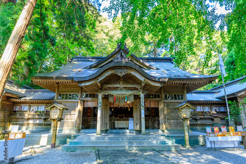 夏の高千穂神社　宮崎県高千穂町　Takachiho Shrine in summer. Miyazaki Pref, Takachiho Town.