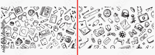 random doodle clipart, abstract object icons, hand drawn doodle elements, creative sketch symbols, quirky illustration set, black white doodle clipart, printable doodle icons, fun abstract drawings, d