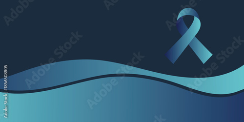 Awareness ribbon background template. Simple health banner