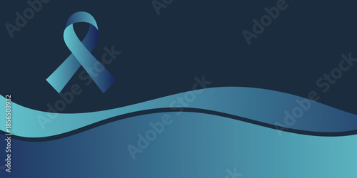 Awareness ribbon background template. Simple health banner