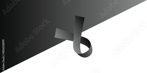 Awareness ribbon background template. Simple health banner