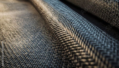 Woven Carbon Fiber Surface Texture with Side Lighting