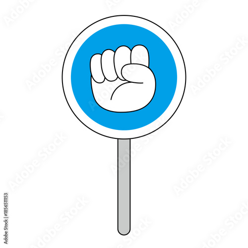 じゃんけんのグーの水色プレート