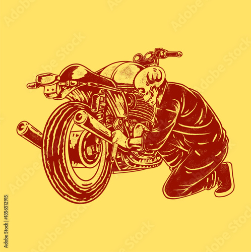 vintage mechanic machine motorcycle