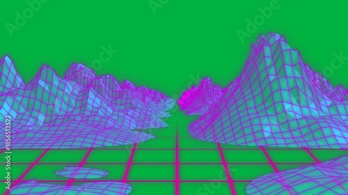 Retro 80s Animation with Alpha Channel