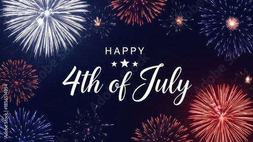 Fireworks display celebrating fourth of july holiday