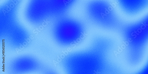 Blue fluid abstract gradient background with soft blurred wavy shapes and grainy texture for digital design
