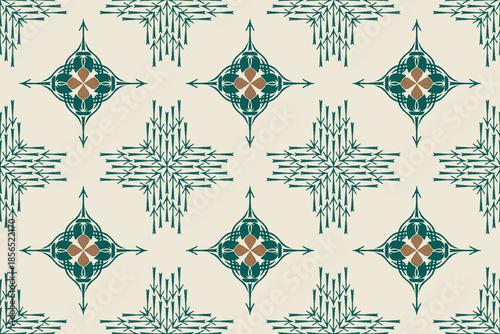ikat Abstract Ethnic art. Seamless pattern in tribal, folk embroidery, and Mexican style. Aztec geometric art ornament print.Design for carpet, cover.wallpaper, wrapping, fabric, clothing