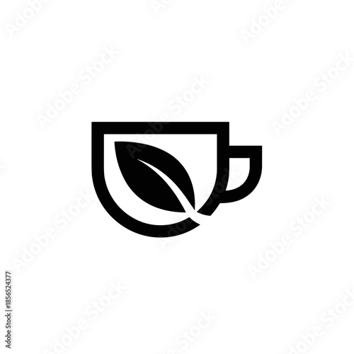 Cup of tea and coffee icon vector illustration