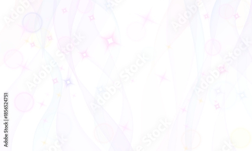 垂れ下がるリボンとキラキラ